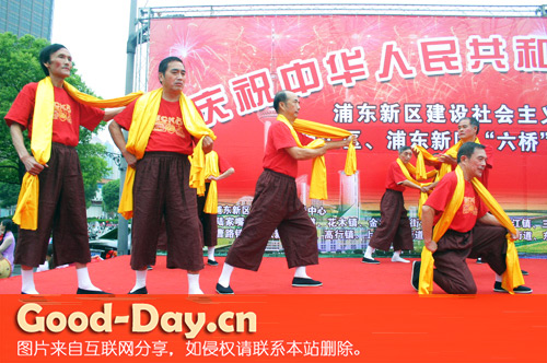 上海港码头号子表演