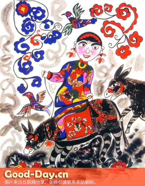 安塞农民画作品(一)