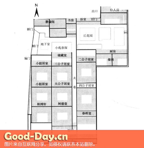 汪氏小苑平面图